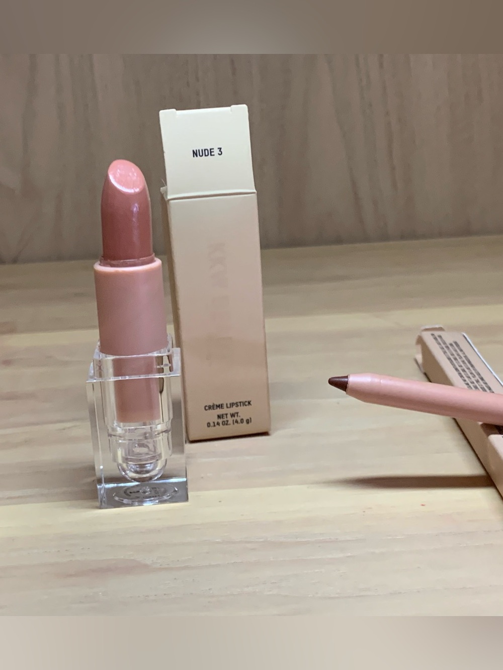 RARE KKW Beauty Nude 3 Lip Duo - BRAND NEW Liner + Used Lipstick